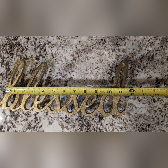 "blessed " cursive metal sign - Picture 2 of 3